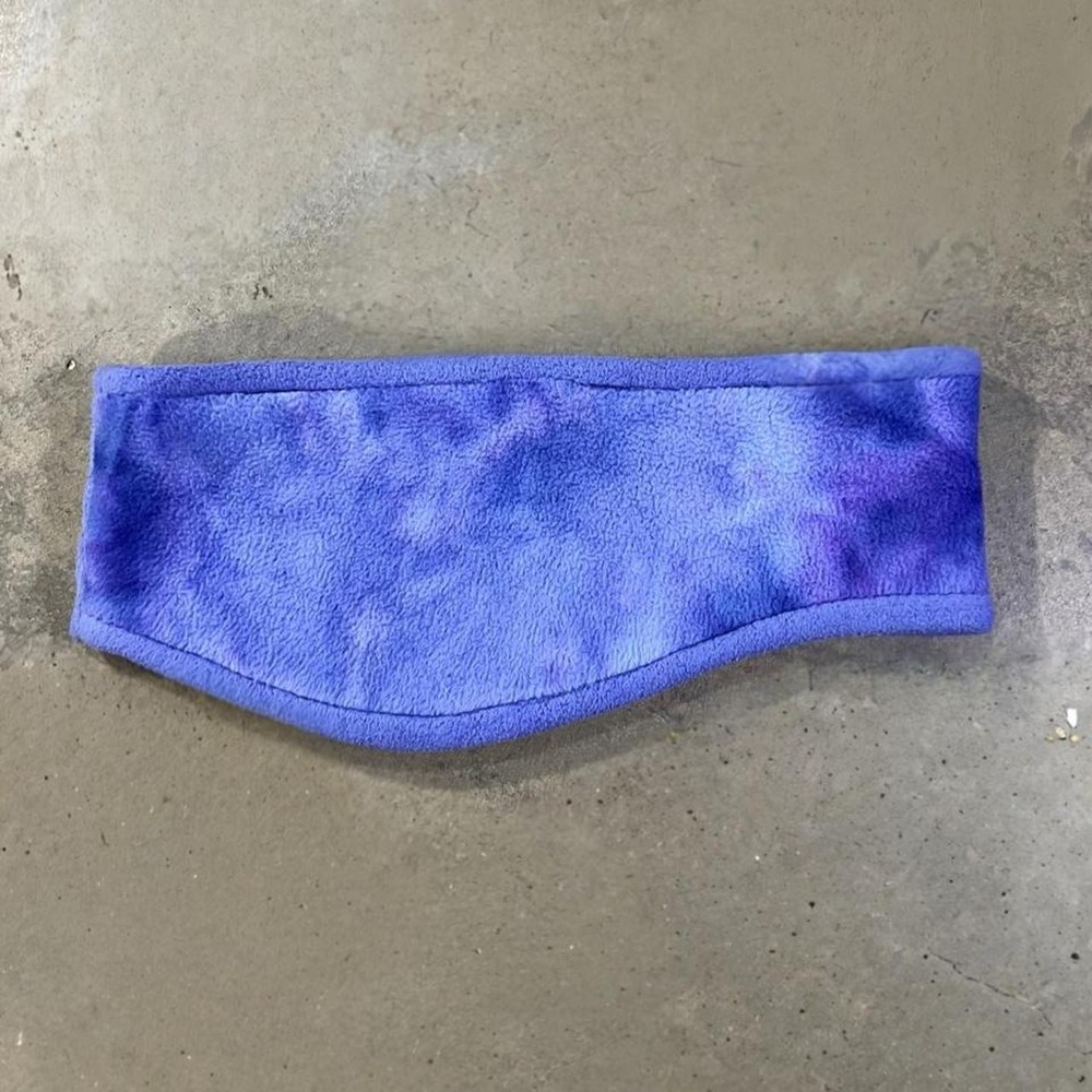 Purple fleece ear warmer headband made from ultra-soft